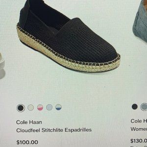 Cole Haan Cloudfeel Espadrilles Size 6